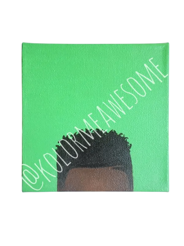 Karmyn Pittman Afro Baby 6" x 6" Green