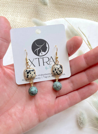 The Misty Earring - Small Beaded Gemstone Drop Earrings