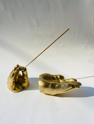 Hand Incense Holder: Natural Gray