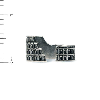 Roman Colosseum Ring - Antiqued Silver
