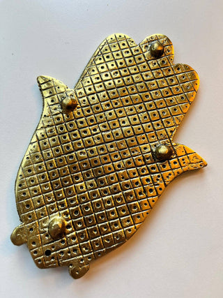 Gold Hamsa Hand Incense Holder – 5.25", Metal