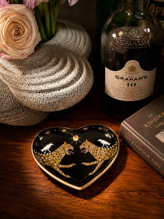 Leopard Horizon Ceramic Heart Dish