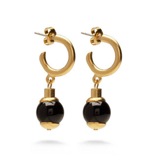 Middle Kingdom Black Onyx Earrings - Egyptian Inspired