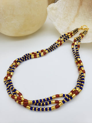 Thebes Triple Strand Necklace - Egyptian Inspired