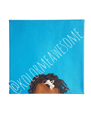 Karmyn Pittman Afro Baby 6" x 6' Blue