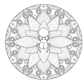 Egyptian Mandala Coloring Book - 16 pages