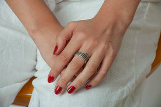 Roman Colosseum Ring - Antiqued Silver