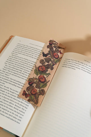 Wood Bookmark -Wild Garden