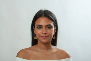 Ginkgo Leaf Earrings - Antique Gold Plated
