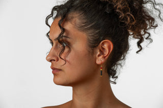 Tigris Earrings - Egyptian Inspired - Black Onyx & Carnelian