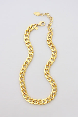 18k Matte Gold Large Curb Chain