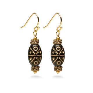 Klimt Inspired Gold Flecked Earrings