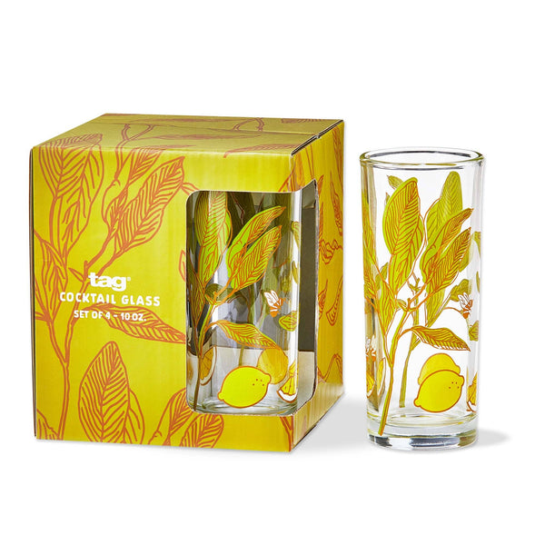 Lavender & Honey Lemon Drinks Glass Multi Spring - Sold Individually