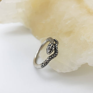 Egyptian Snake Ring - Silver Finish