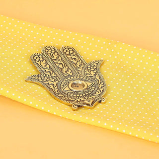 Gold Hamsa Hand Incense Holder – 5.25", Metal