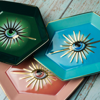 Evil Eye Trinket Dish Green