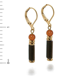 Tigris Earrings - Egyptian Inspired - Black Onyx & Carnelian