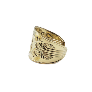 Wide Egyptian Scarab Bangle Brass - Adjustable