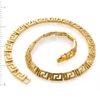 Classical Meander Link Necklace - Ancient Greece Inspired
