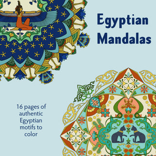 Egyptian Mandala Coloring Book - 16 pages