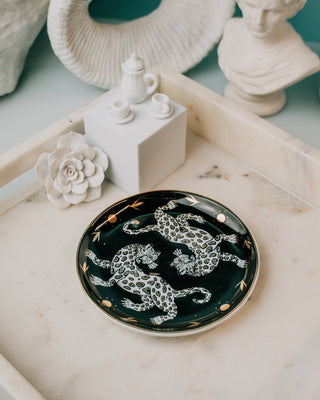 Round Ceramic Dish - Leopard Horizon