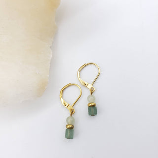 Jade Block Earrings
