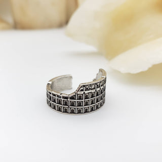 Roman Colosseum Ring - Antiqued Silver