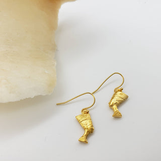 Egyptian Nefertiti Earrings - Gold Plated