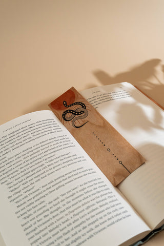 Wood Bookmark - Del Sol Serpent