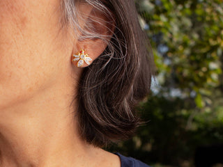 Jeweled Bee Post Earrings