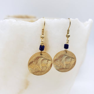Buffalo Nickel Drop Earrings