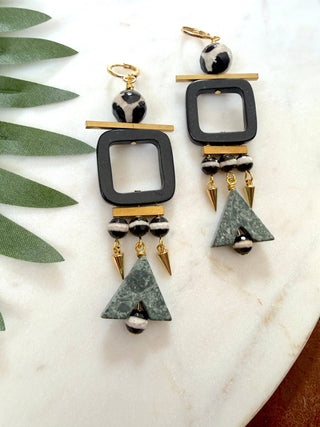 The Dark Geometry Earrings