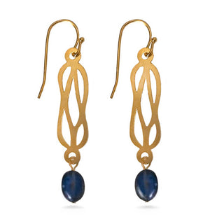 Herculean Knot Earrings with Iolite - Roman Inspired