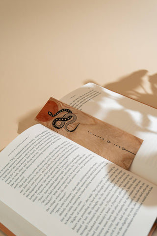 Wood Bookmark - Del Sol Serpent
