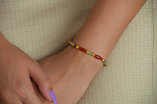 Cleopatra Carnelian Beaded Bracelet - Egyptian Inspired