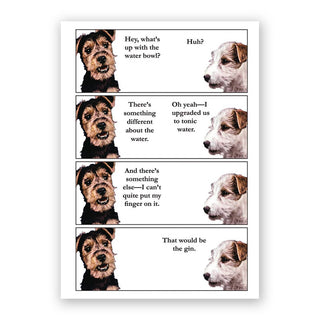 Gin Dog Greeting Card