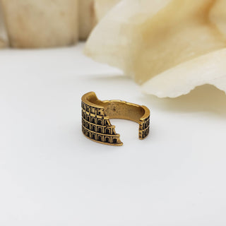 Roman Colosseum Ring - Antiqued Gold