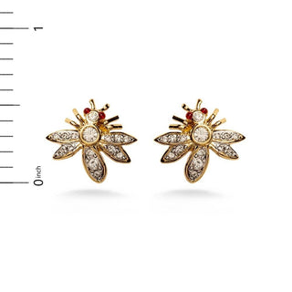 Jeweled Bee Post Earrings