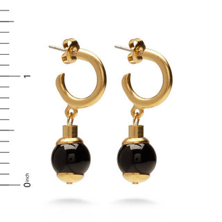 Middle Kingdom Black Onyx Earrings - Egyptian Inspired