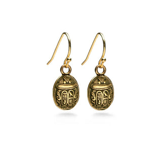 Egyptian Scarab Earrings - Mini