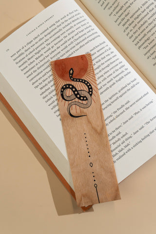 Wood Bookmark - Del Sol Serpent