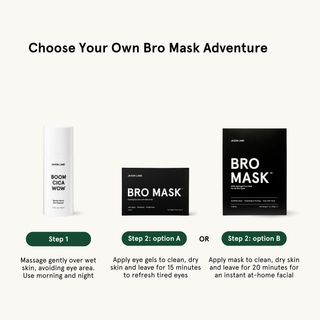 Bro Mask Facial Set- Ready, Set, Glow Gift Box by Jaxon Lane