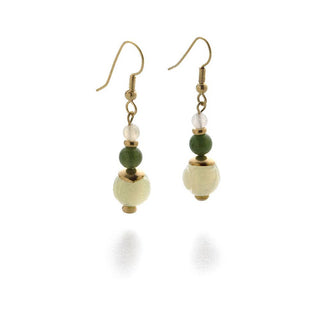 Carved Jade Dragon Earrings