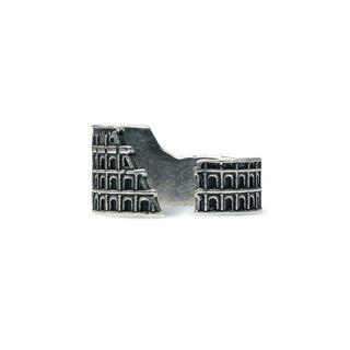 Roman Colosseum Ring - Antiqued Silver