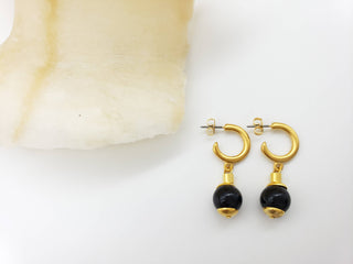 Middle Kingdom Black Onyx Earrings - Egyptian Inspired
