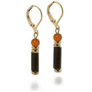 Tigris Earrings - Egyptian Inspired - Black Onyx & Carnelian