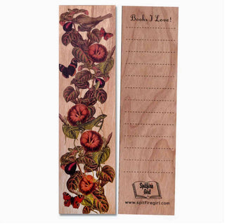 Wood Bookmark -Wild Garden