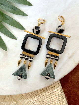 The Dark Geometry Earrings