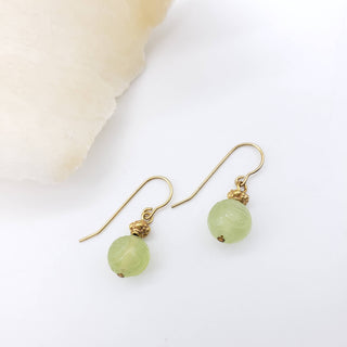 Carved Jade Dangle Earrings