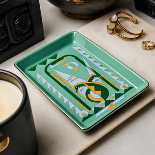 Deco Seahorse Ceramic Tray
